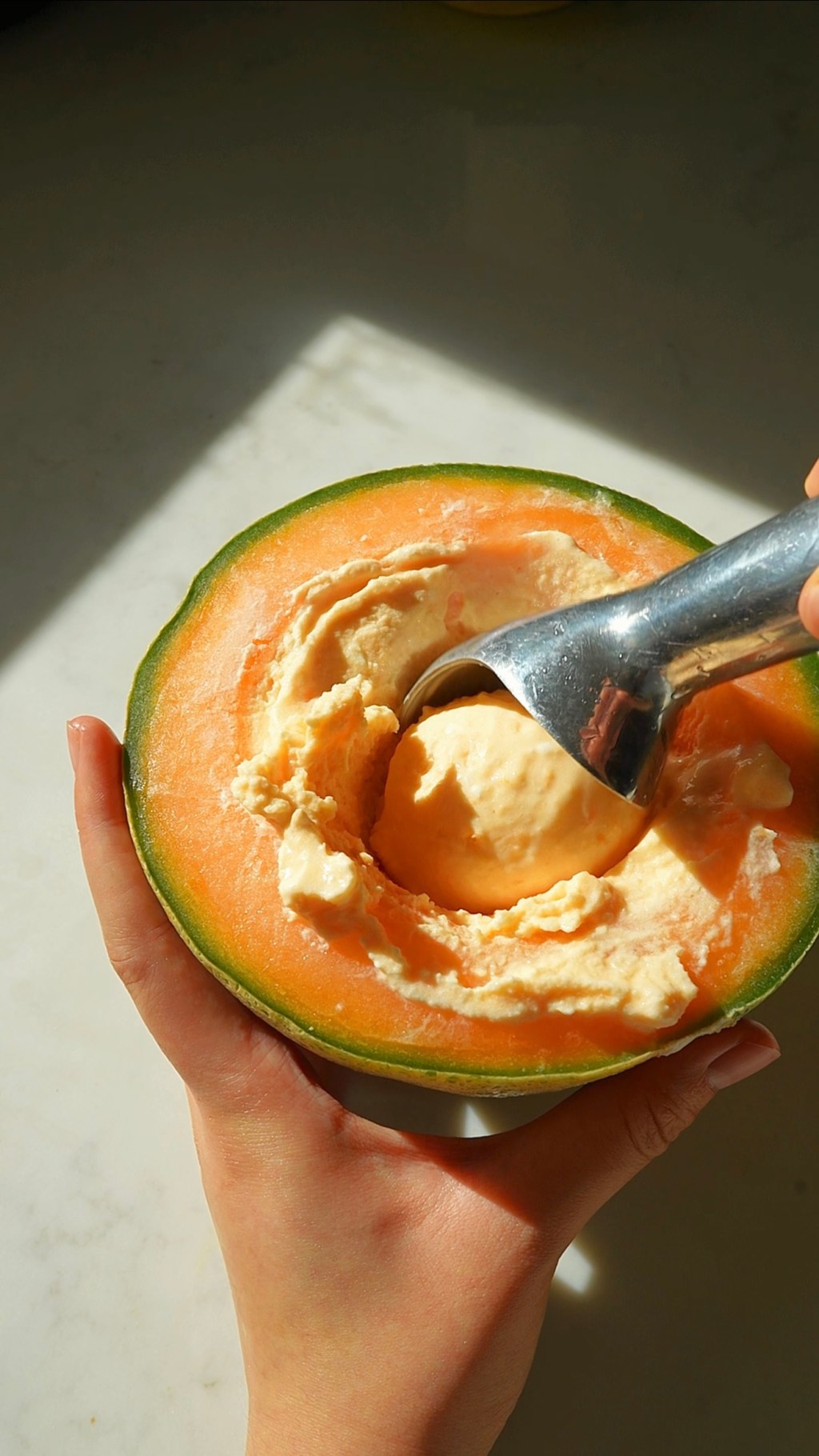Frozen Cantaloupe Ice&nbsp;Cream